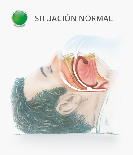 dibujo de hombre sin apnea del sueño