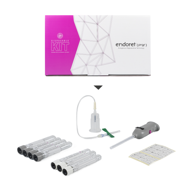 contenido de la caja del kit endoret bti